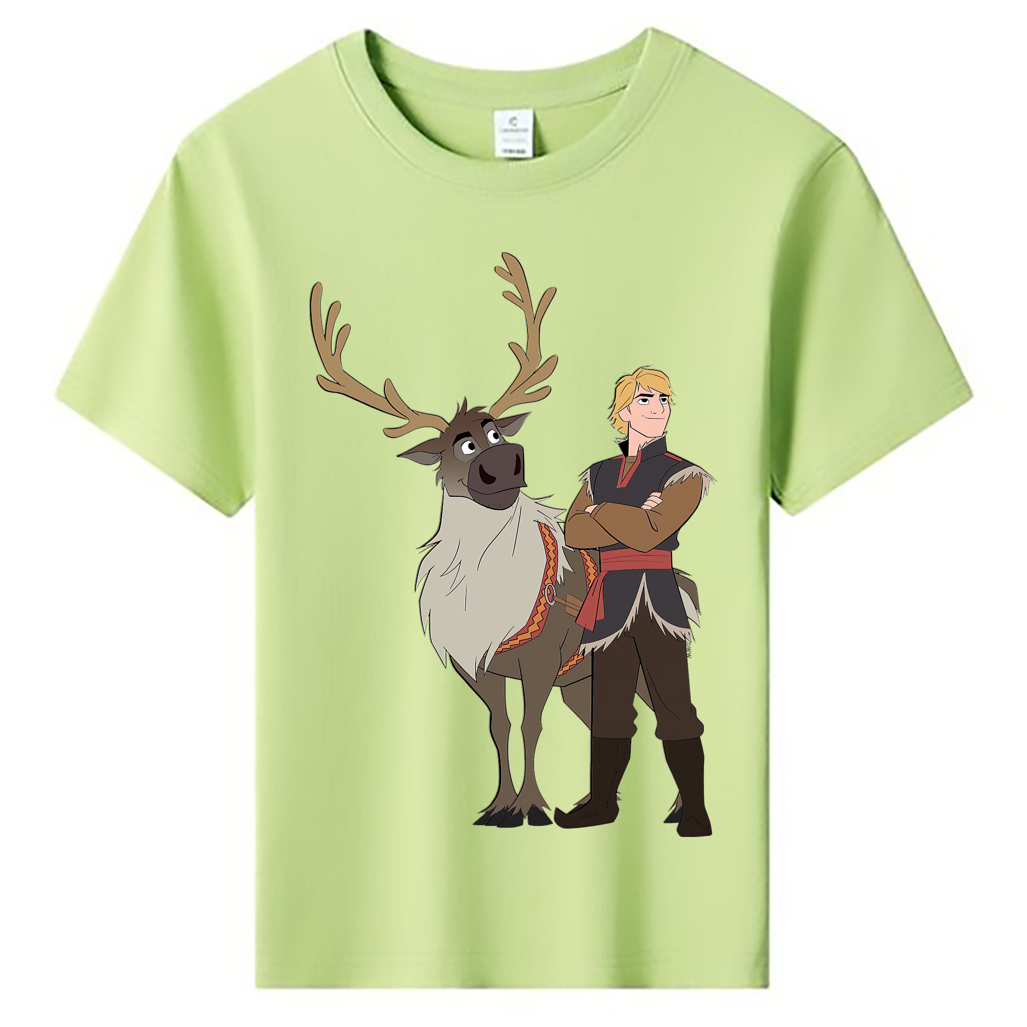 （画像用） アナと雪の女王 アンナ エルサ Frozen Anna Elsa 綿100％キッズTシャツ（フロントプリント）